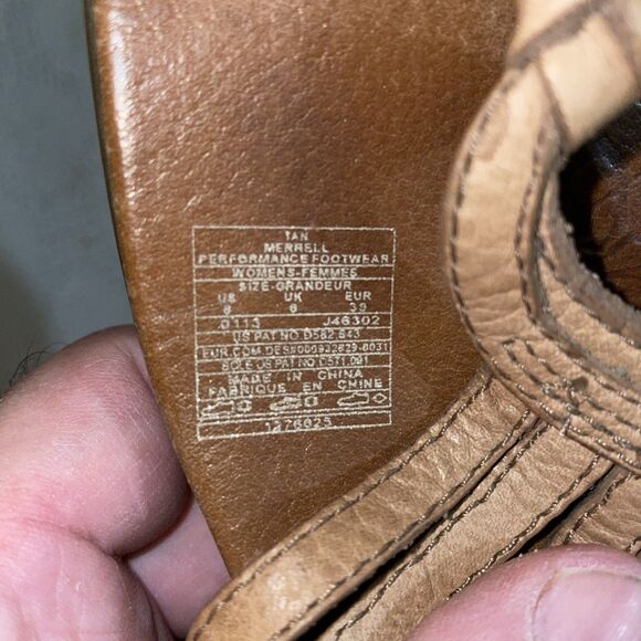 Merrell Women’s Casual Sandals Size 8 M Brown Leather Beach Cruise Island - Picture 3 of 12